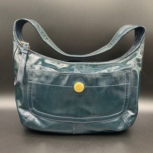 Coach C Shoulder Bag - Hunter Green Patent